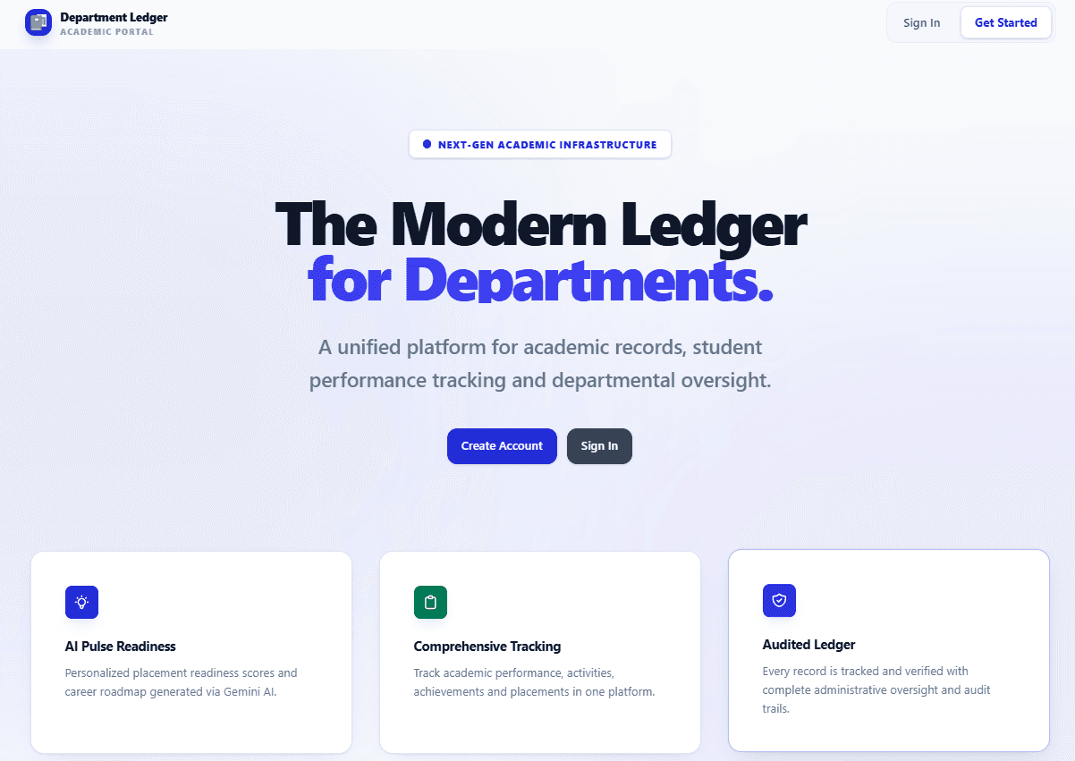 Department Ledger Portal – Academic Record System preview