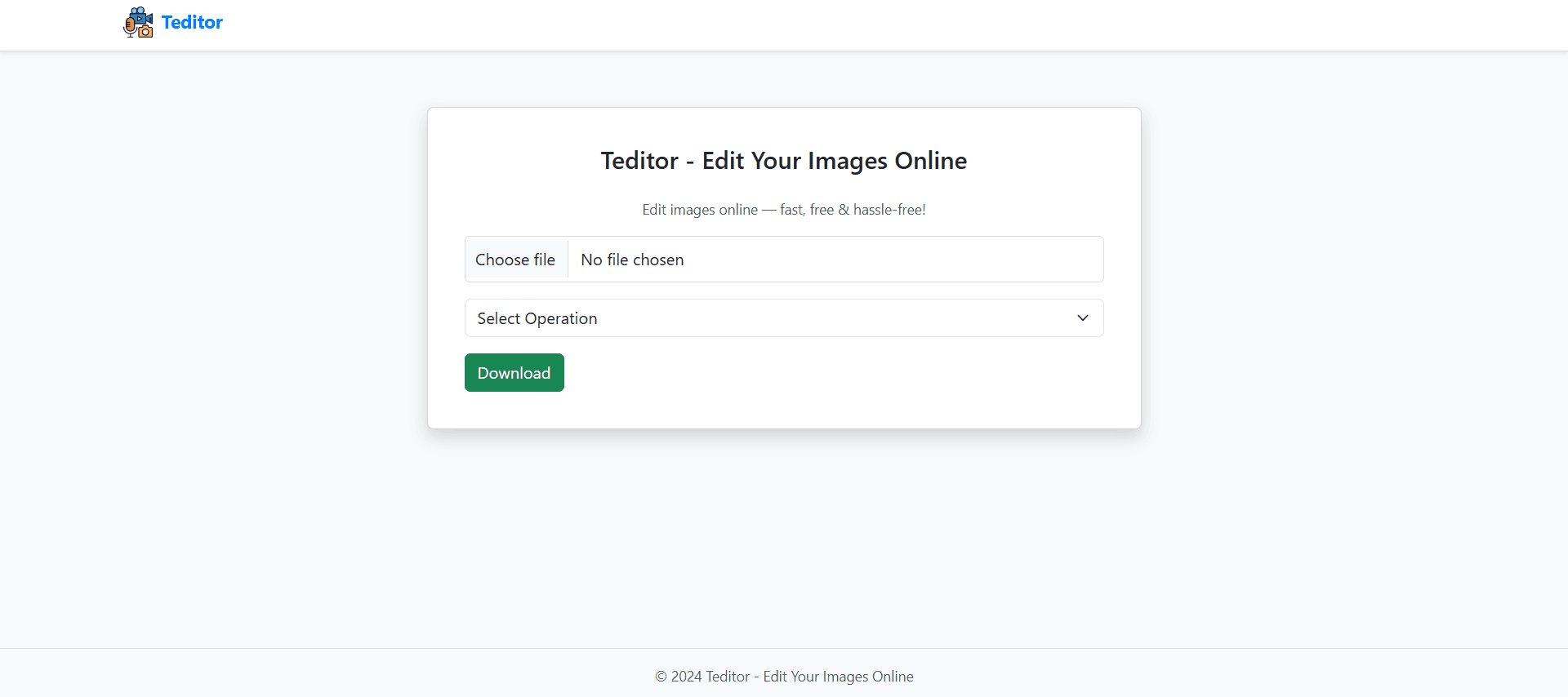 Teditor – Image Processing Web App preview