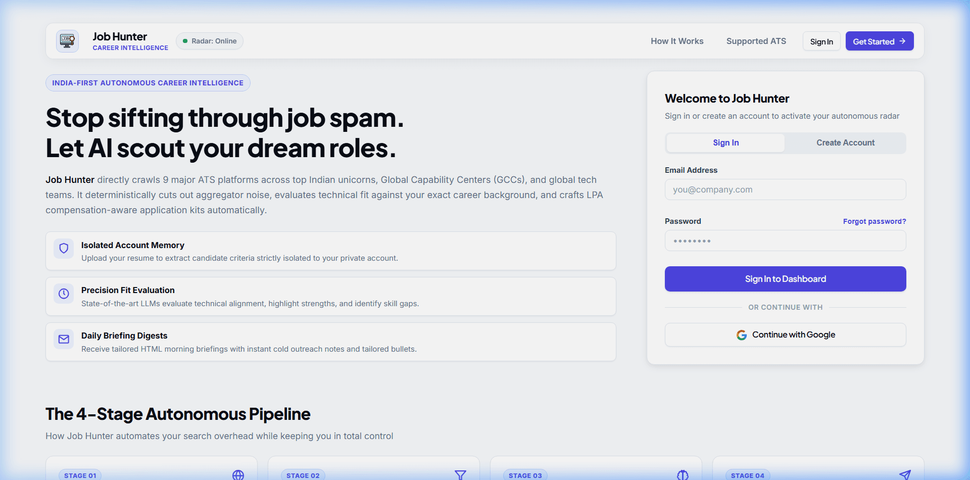 Job Hunter – Autonomous ATS Ingestion Engine preview
